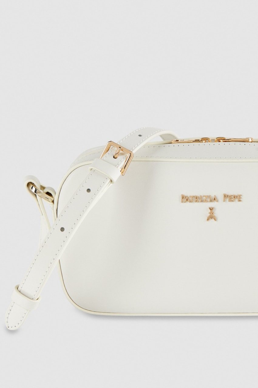 Patrizia Pepe Small Graphic Case Shoulder Bag Branco | 5238-OJIQF