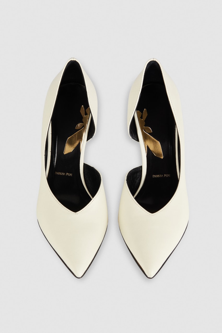 Patrizia Pepe Smooth Leather Pumps Bege | 5420-WTOAR