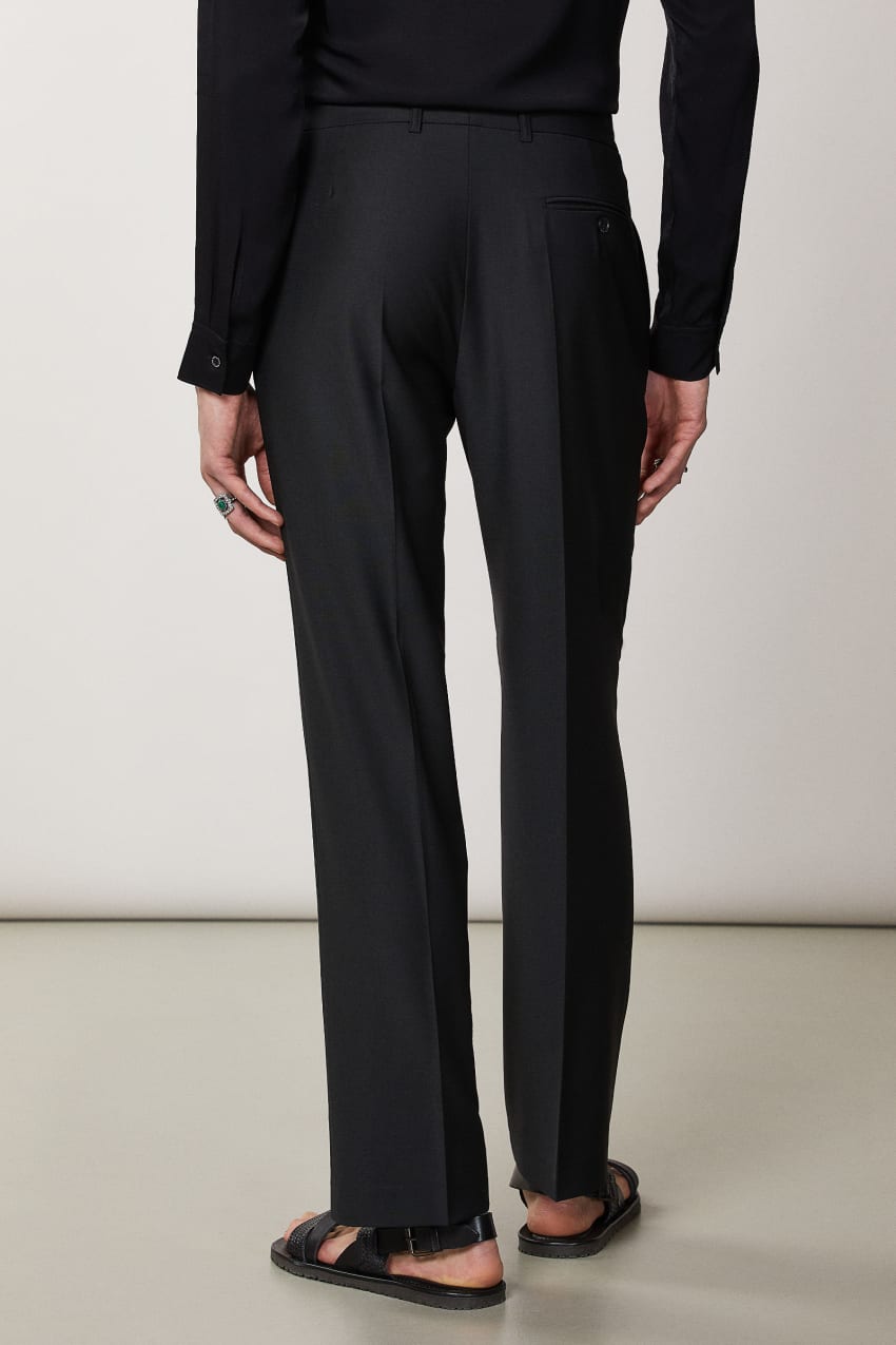 Patrizia Pepe Straight-fit Cool Wool Pants Pretas | 9480-XCFZS