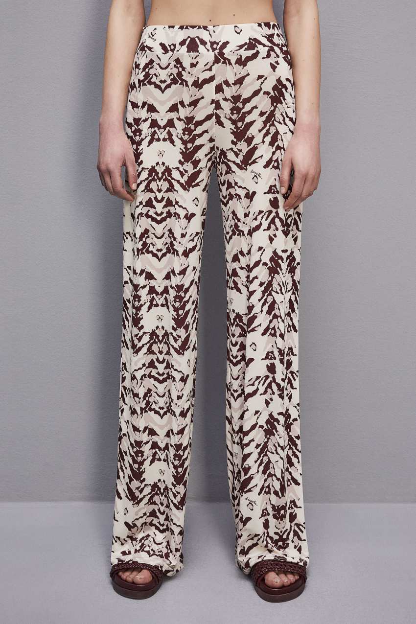 Patrizia Pepe Stretch Jersey Pants With Print Multicoloridas | 4072-LJPHY