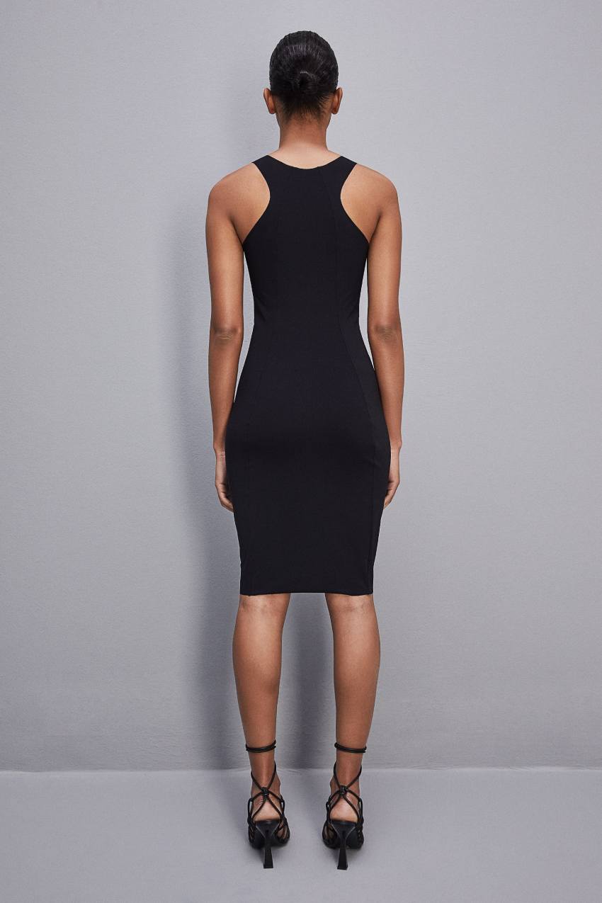 Patrizia Pepe Stretch Sheath Dress Pretas | 8103-HUAMO