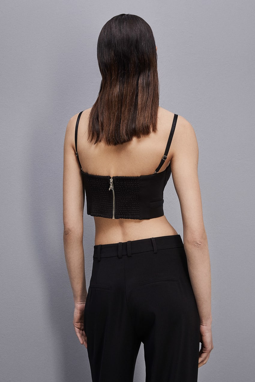 Patrizia Pepe Tailored Bustier With Belt Pretas | 2309-BTKWO