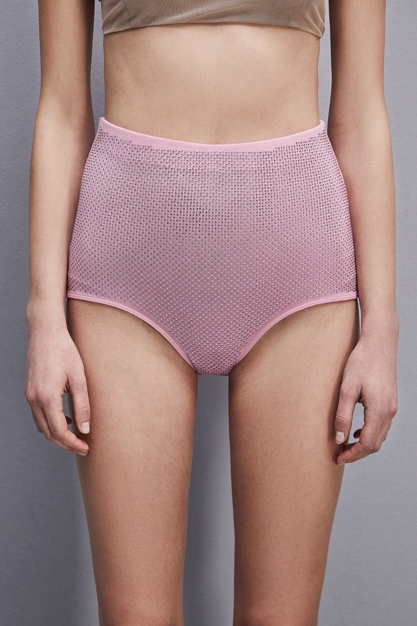 Patrizia Pepe Viscose Jersey Briefs Rosa | 9528-YOZAH